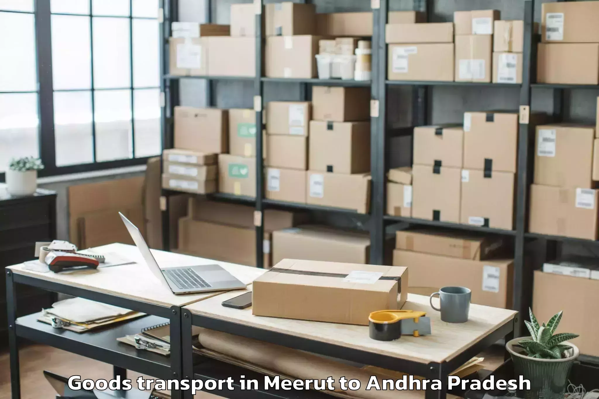 Affordable Meerut to Tadikonda Goods Transport